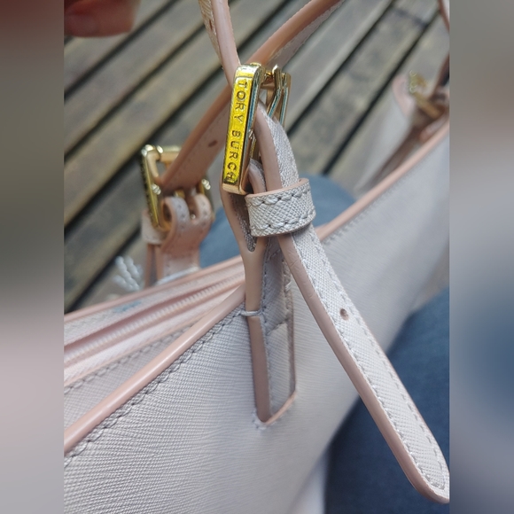 Tory Burch York Saffiano Leather Tote light oak purse - Picture 10 of 16